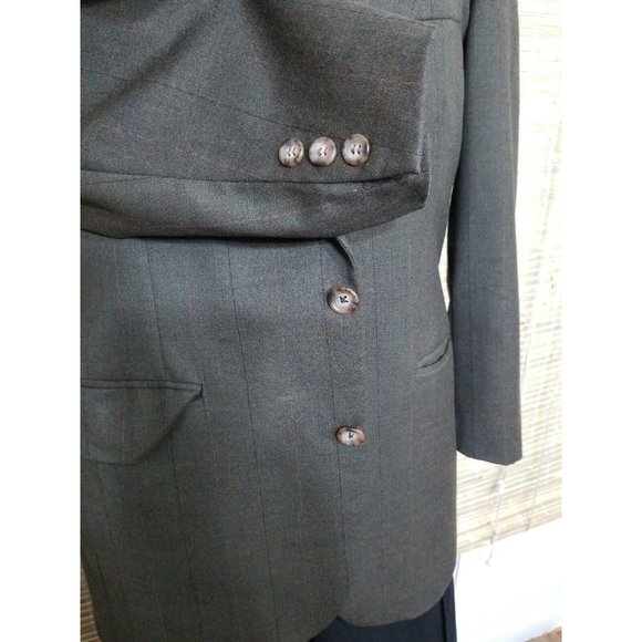 CHAPS BY RALPH LAUREN 39S MEN'S SPORT COAT GRAY PINSTRIPE 100% WOOL 527328 B387 - Picture 2 of 10